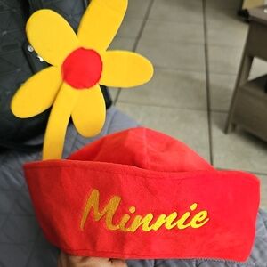 Disney Red Hat with Black Logo